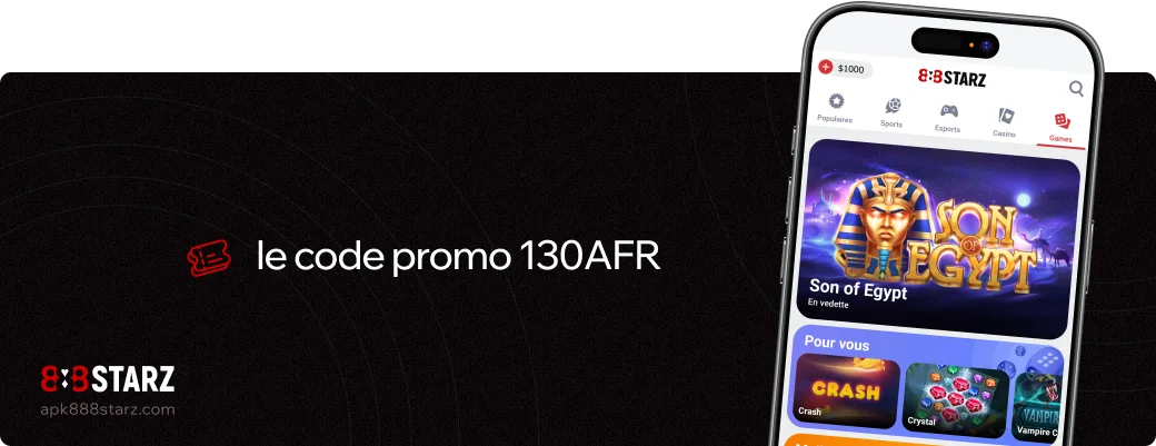 Le code promo 130AFR 888starz Apk Afrique