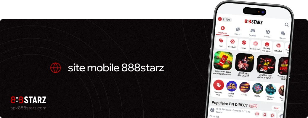 Site mobile 888starz Apk Afrique